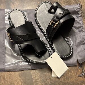 Black Leather Women’s Sandals
